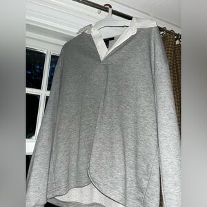 Grey blouse long sleeve shirt